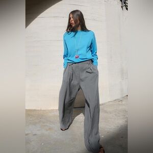 Zara Wide Leg Pants With Darts